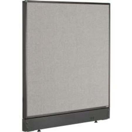 GLOBAL EQUIPMENT Interion    Non-Electric Office Partition Panel with Raceway, 36-1/4"W x 46"H, Gray 240224NGY